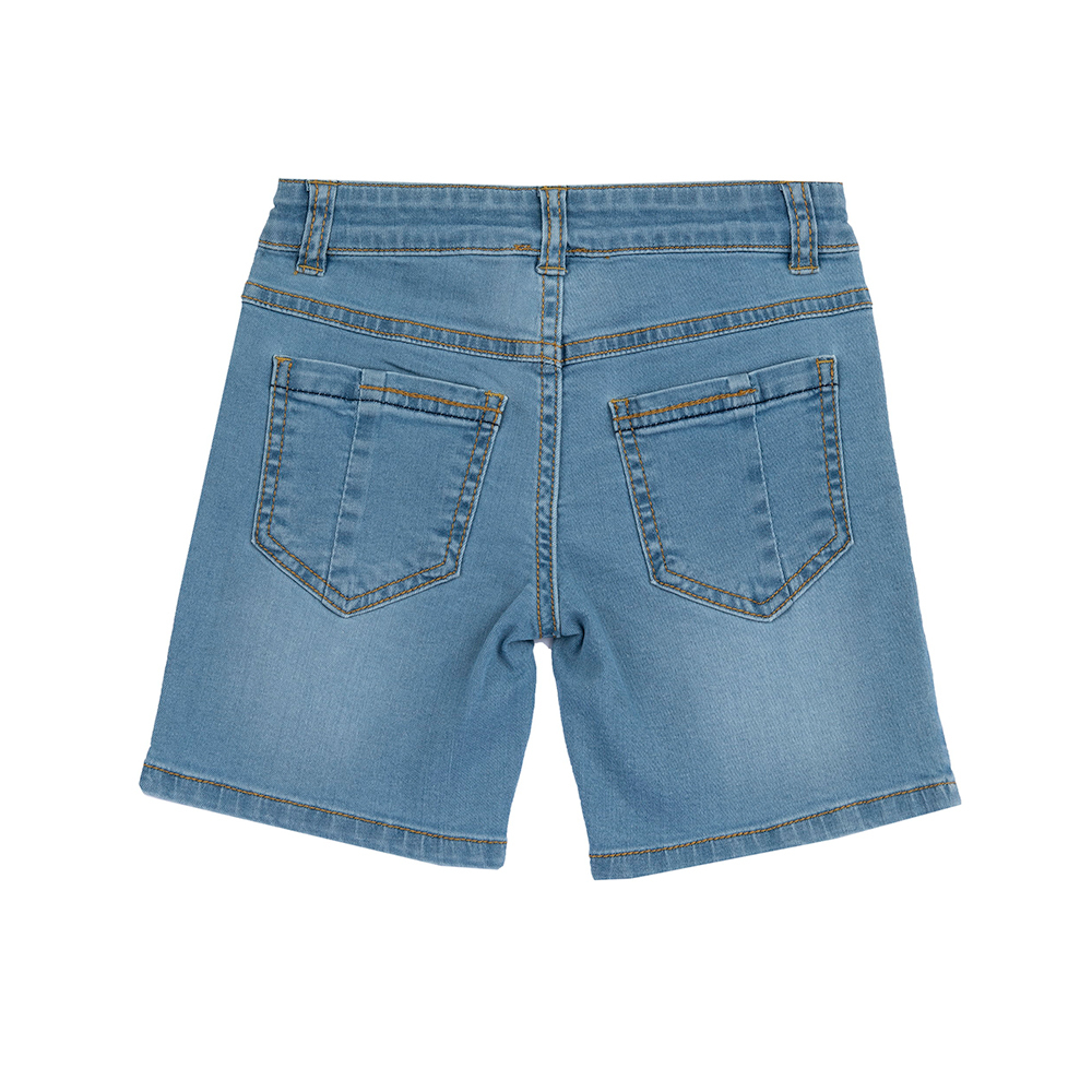 經典學院-微洗白牛仔五分褲