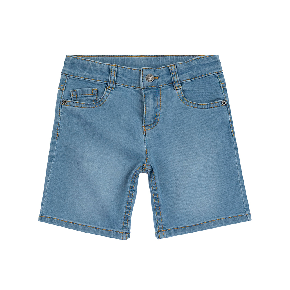 經典學院-微洗白牛仔五分褲