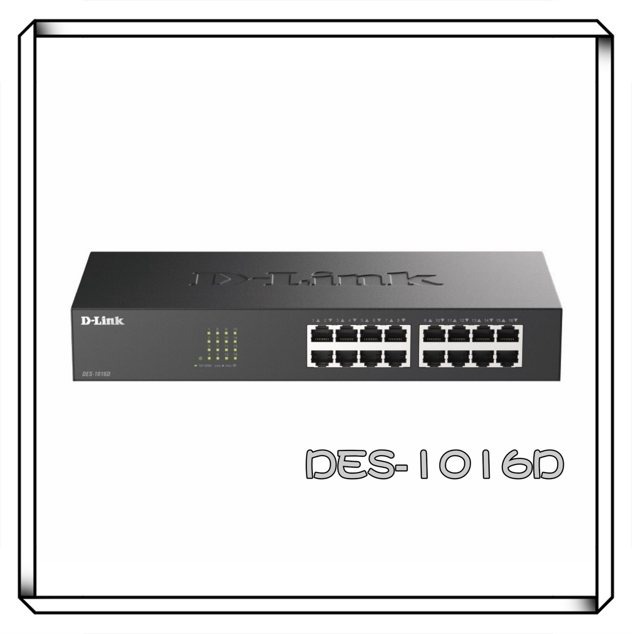 D-Link 友訊 DES-1016D 16埠100M 節能交換器