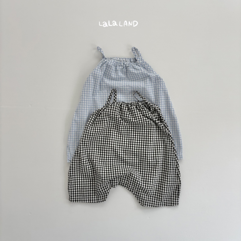 韓國🇰🇷LALA LAND 格紋細肩帶連身褲(6M-18M)