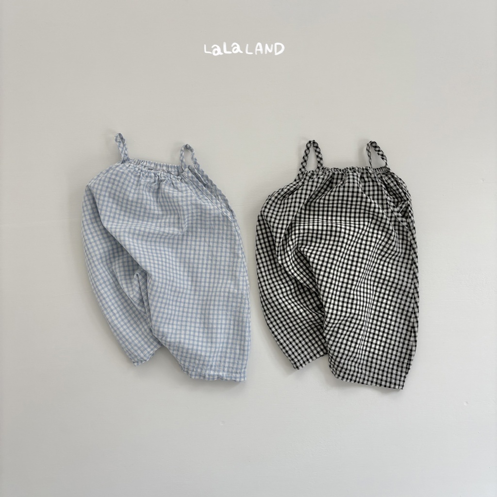韓國🇰🇷LALA LAND 格紋細肩帶連身褲(6M-18M)