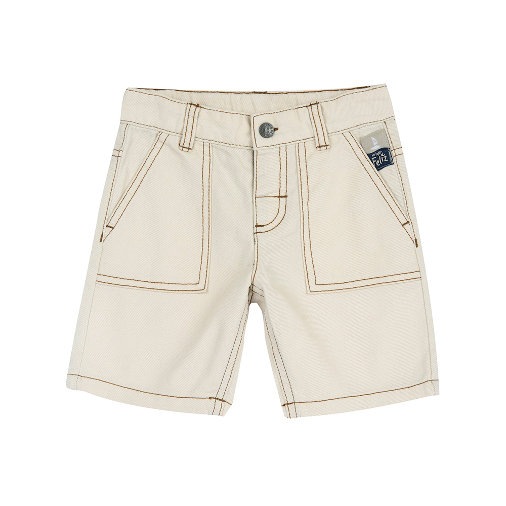 沙漠世界-車裝飾線五分褲