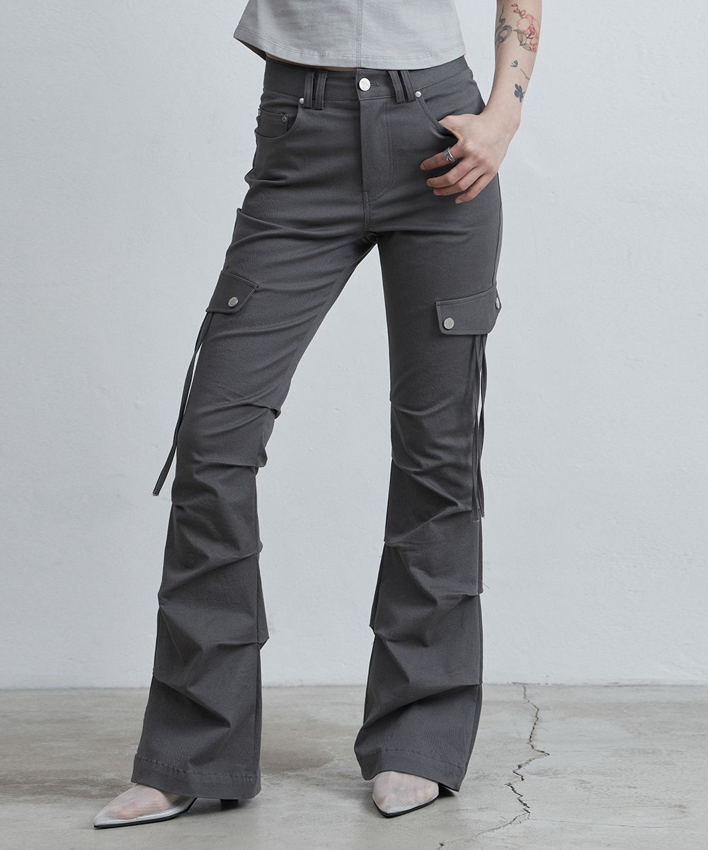 AS YOU ARE 側褶靴型長褲 炭灰色 AS26SMPT05CH