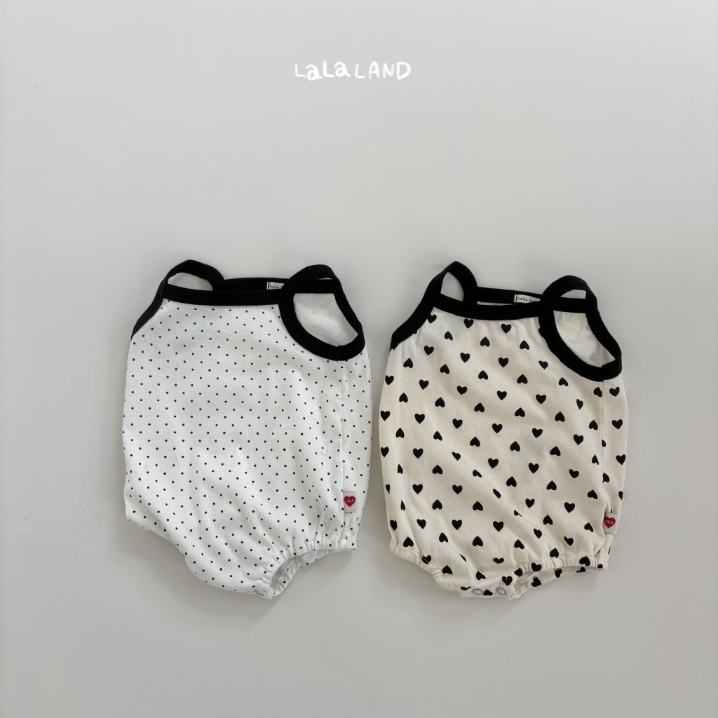 韓國🇰🇷LALA LAND 點點愛心吊帶包屁衣(6M-18M)