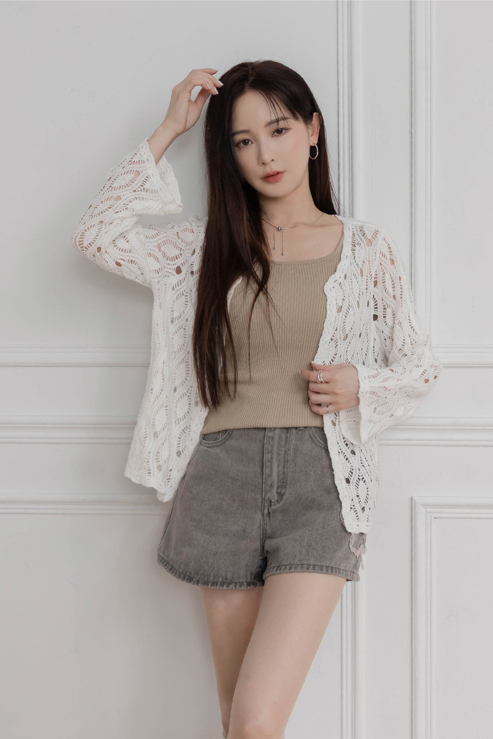 不收邊彈力針織背心