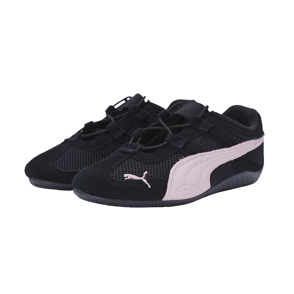 女鞋 PUMA W SPEEDCAT GO 黑粉色 麂皮 網眼 復古 休閒 賽車鞋 瑪莉珍鞋 芭蕾舞鞋【403589-12】