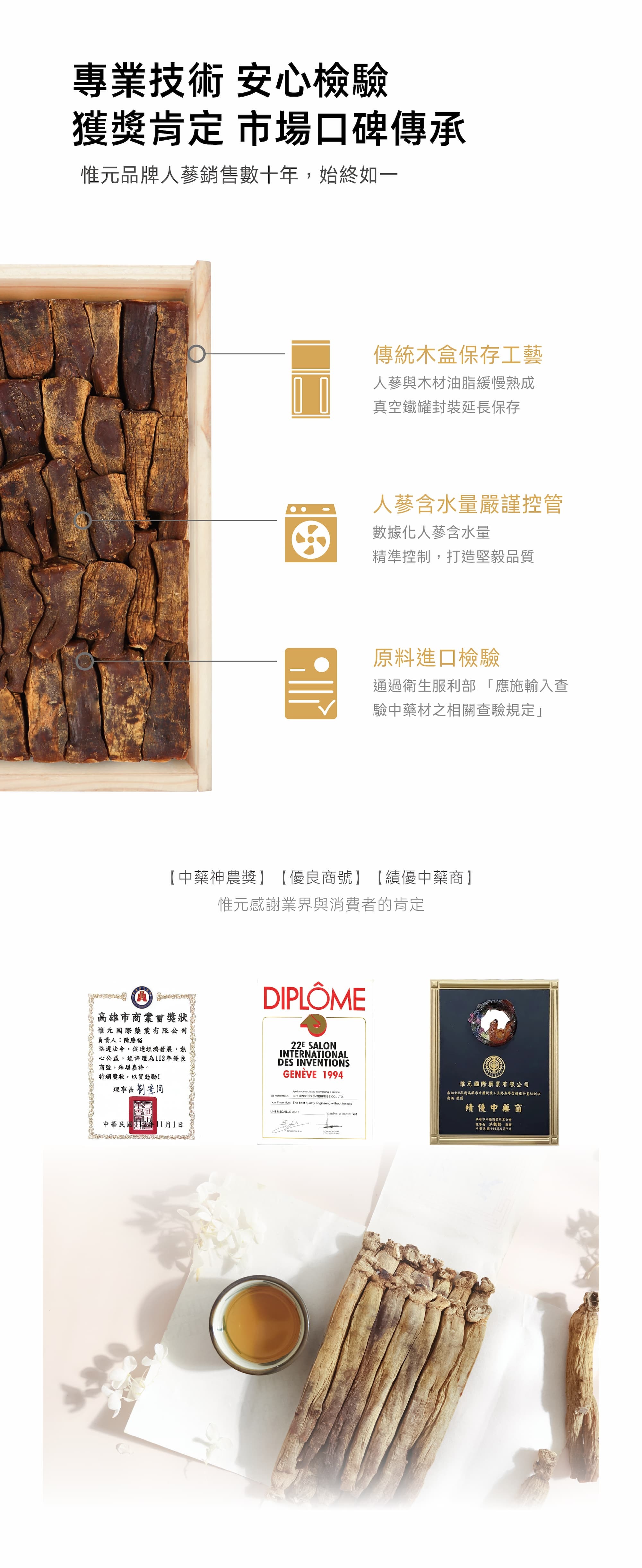 惟元人蔘技術特點