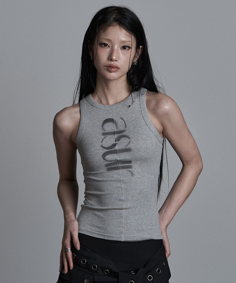 AS YOU ARE 縫線翻領Logo無袖上衣 混色 AS26SPTOP05ML