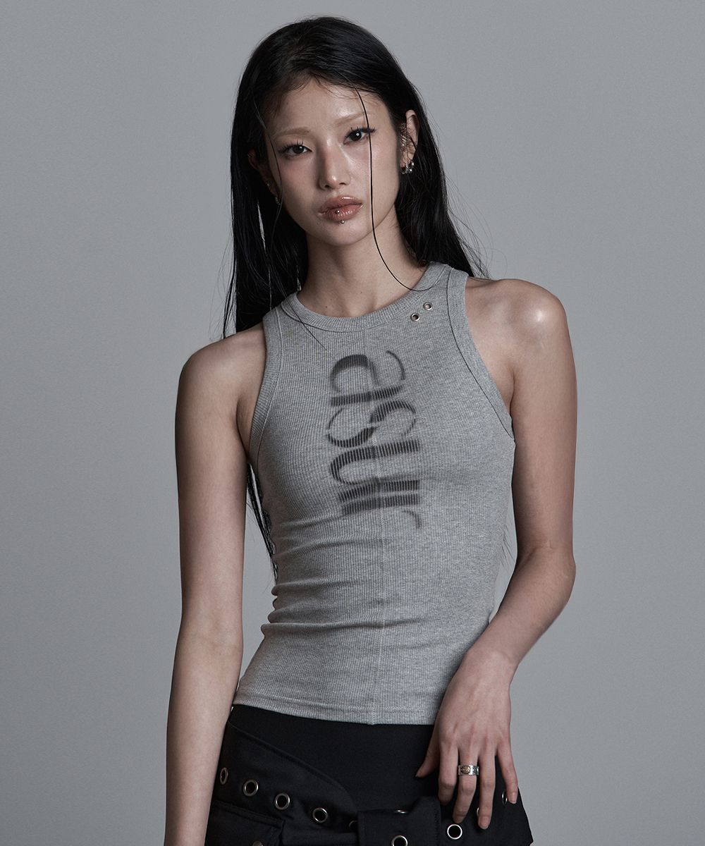 AS YOU ARE 縫線翻領Logo無袖上衣 混色 AS26SPTOP05ML