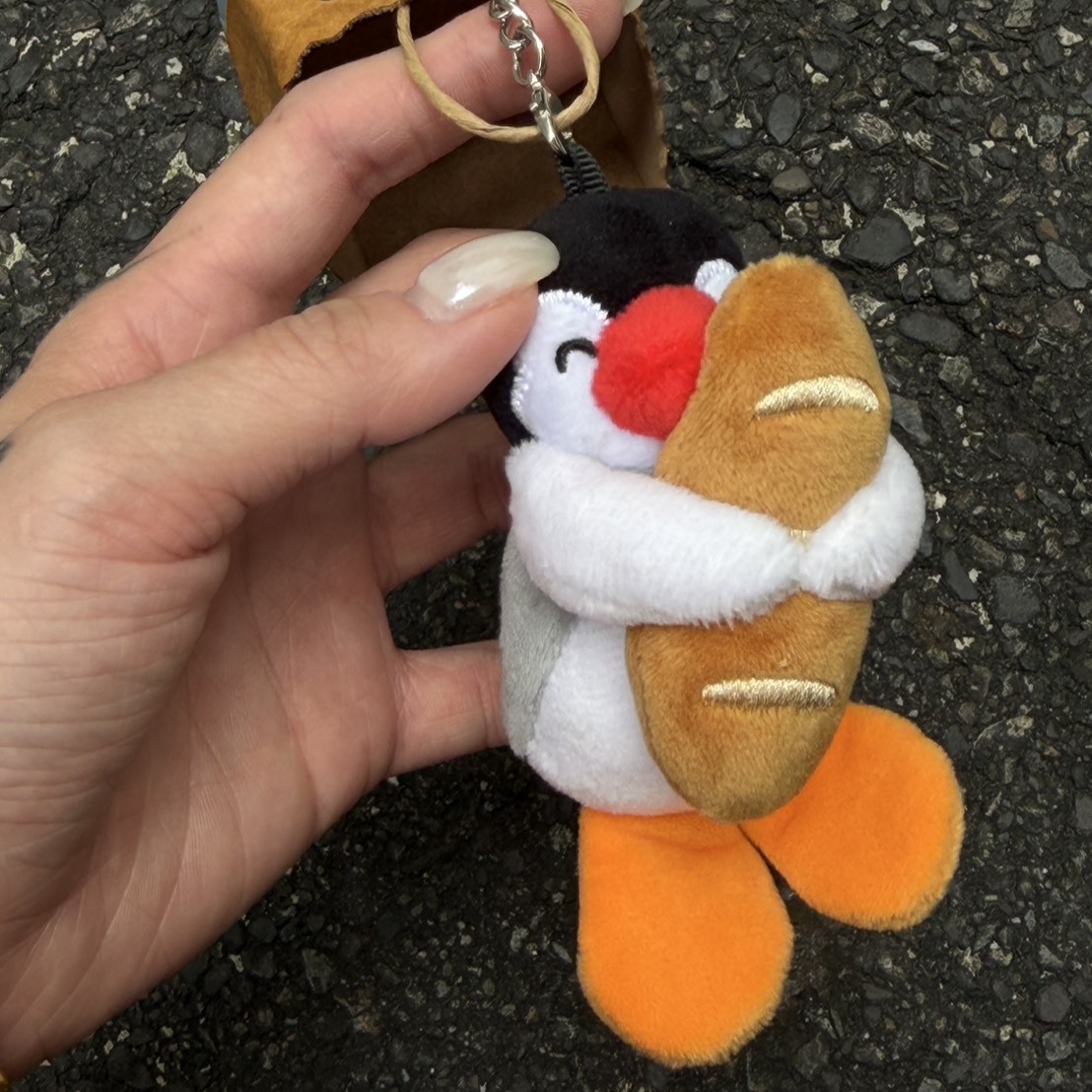Pingu 企鵝家族麵包坊 迷你吊飾 絨毛玩偶