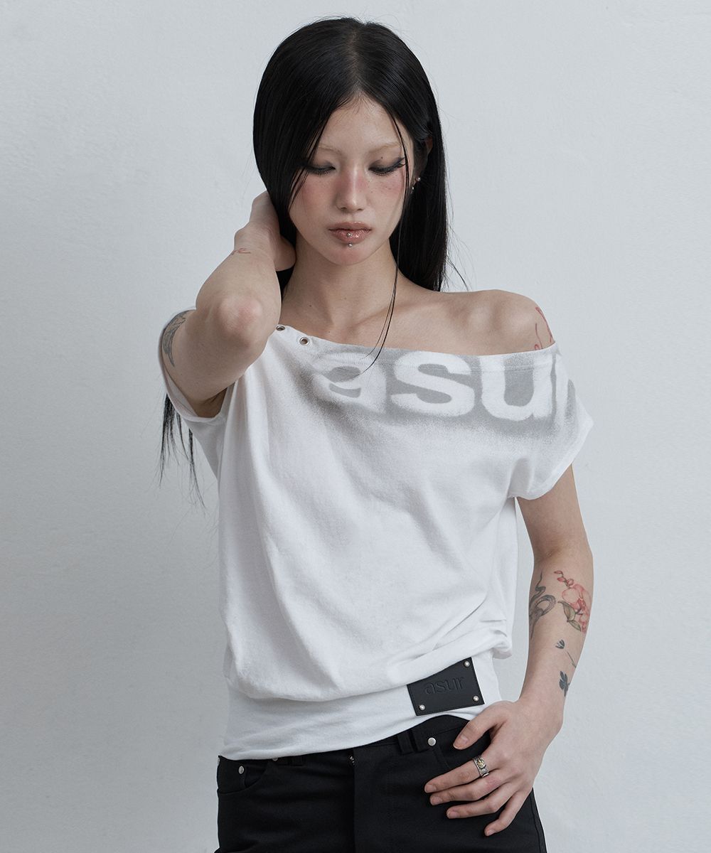 AS YOU ARE 蝙蝠袖寬鬆短版T恤 白色 AS26SMTOP05WH