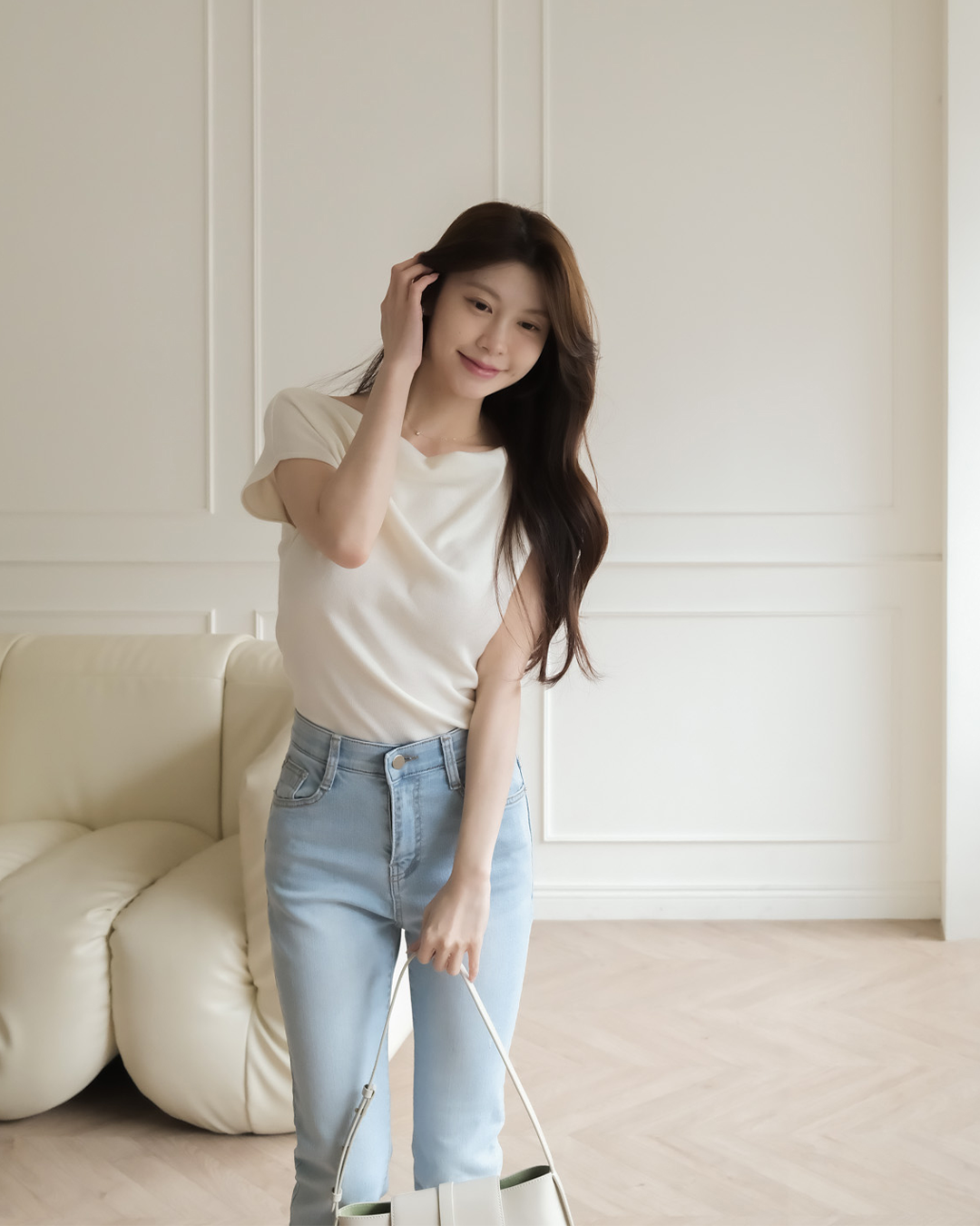 Camille柔光氣質綁帶上衣 ( 2 colors)