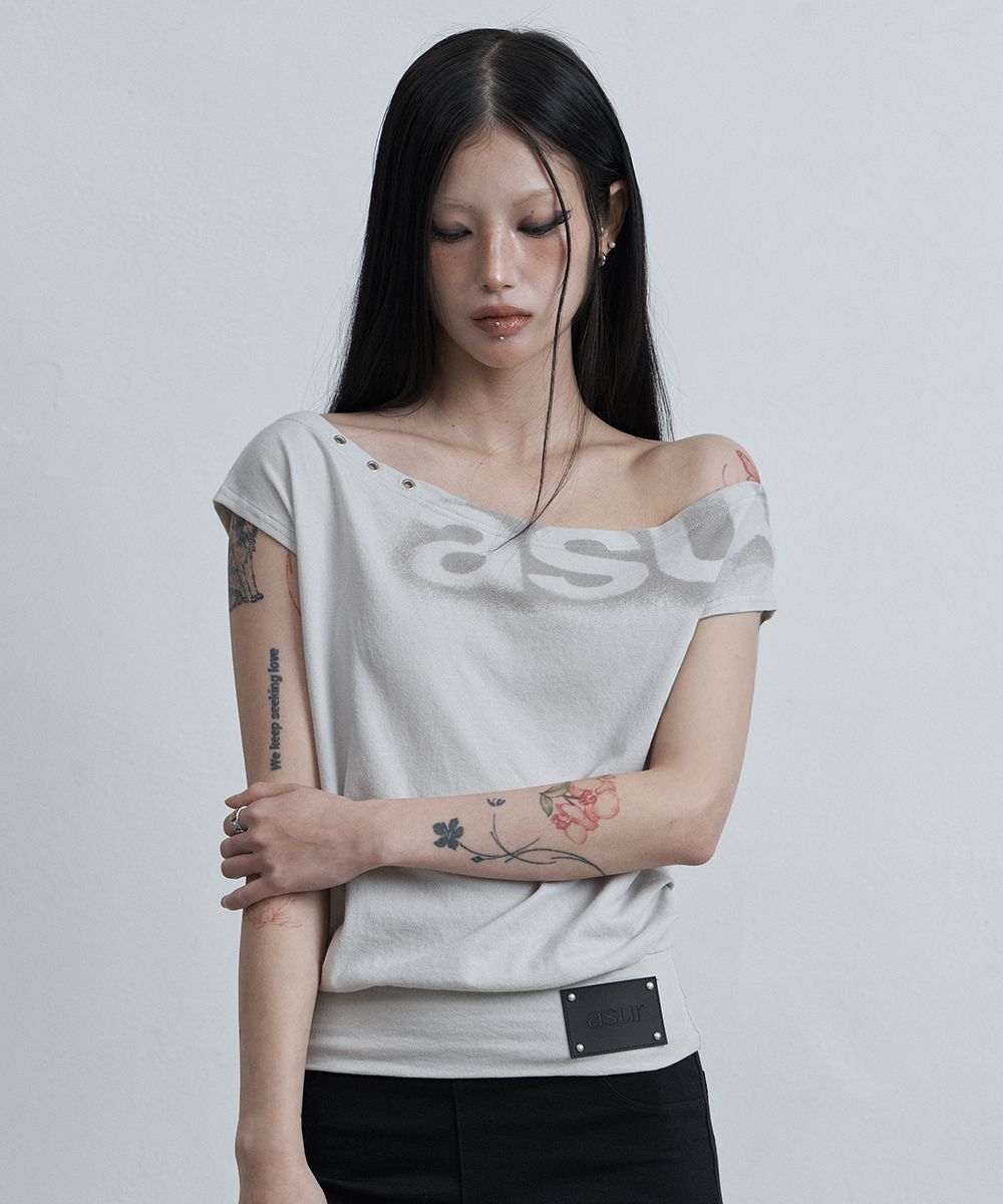 AS YOU ARE 蝙蝠袖寬鬆短版T恤 淺灰色 AS26SMTOP05LG