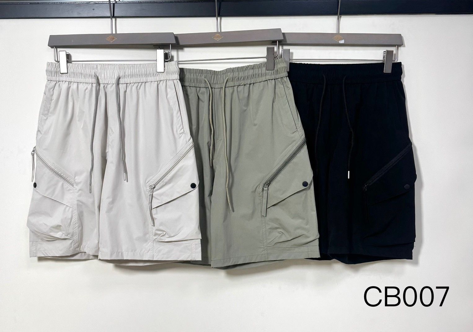 CB007 虎克工裝梆帶logo短褲