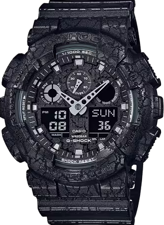 萬年鐘錶 - G-SHOCK  大錶徑率性運動電子錶 GA-100CG-1A 錶徑 : 51.2 mm