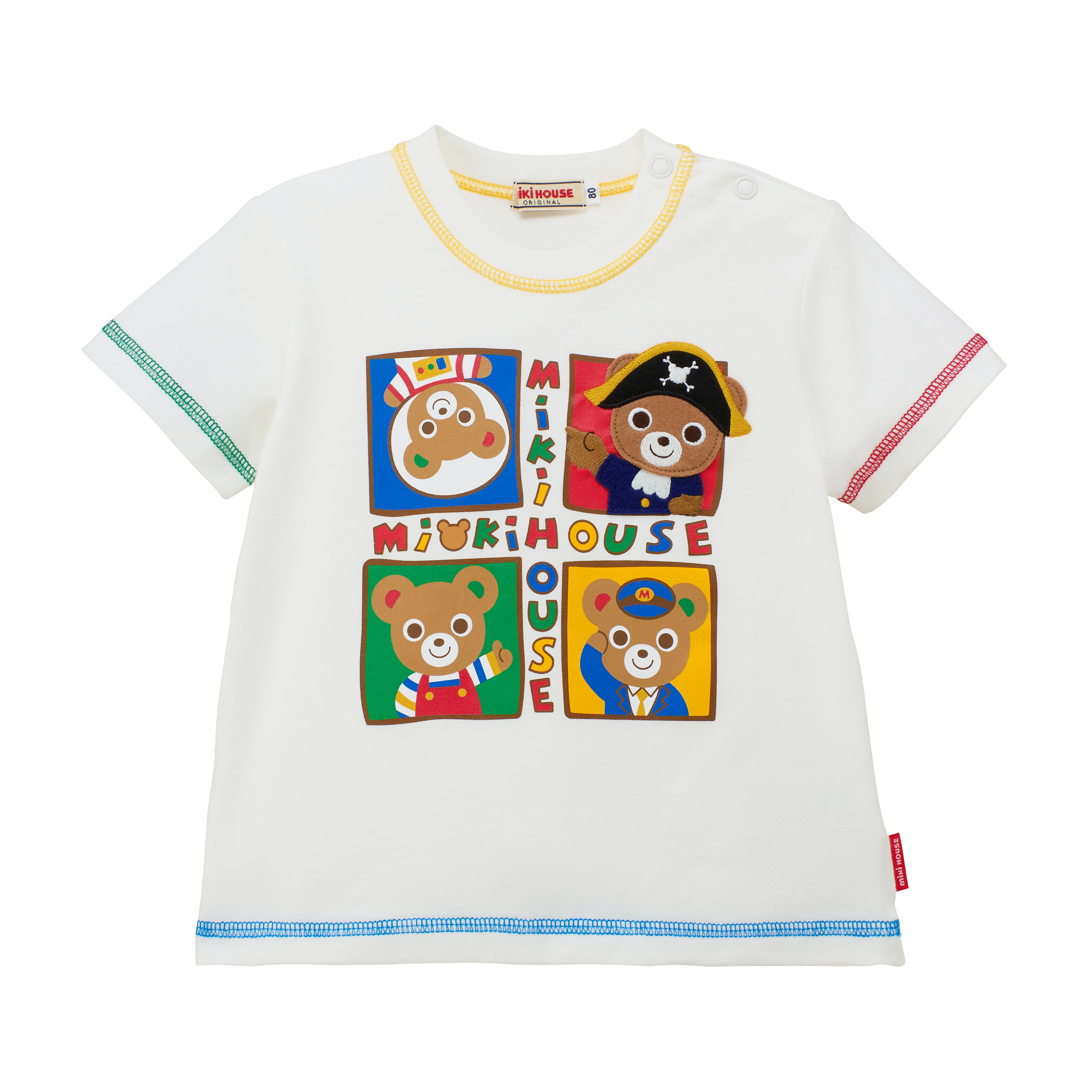 普奇熊職業系列短袖T恤-白色