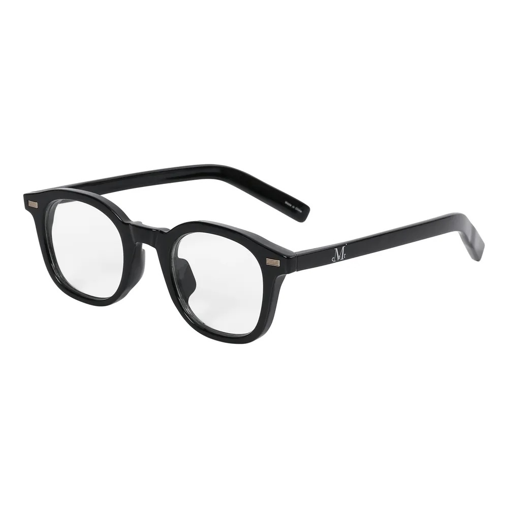 MUCENT ORWEN GOLD POINT ROUND GLASSES 全黑 鏡框 金點 眼鏡 中性款 裝飾