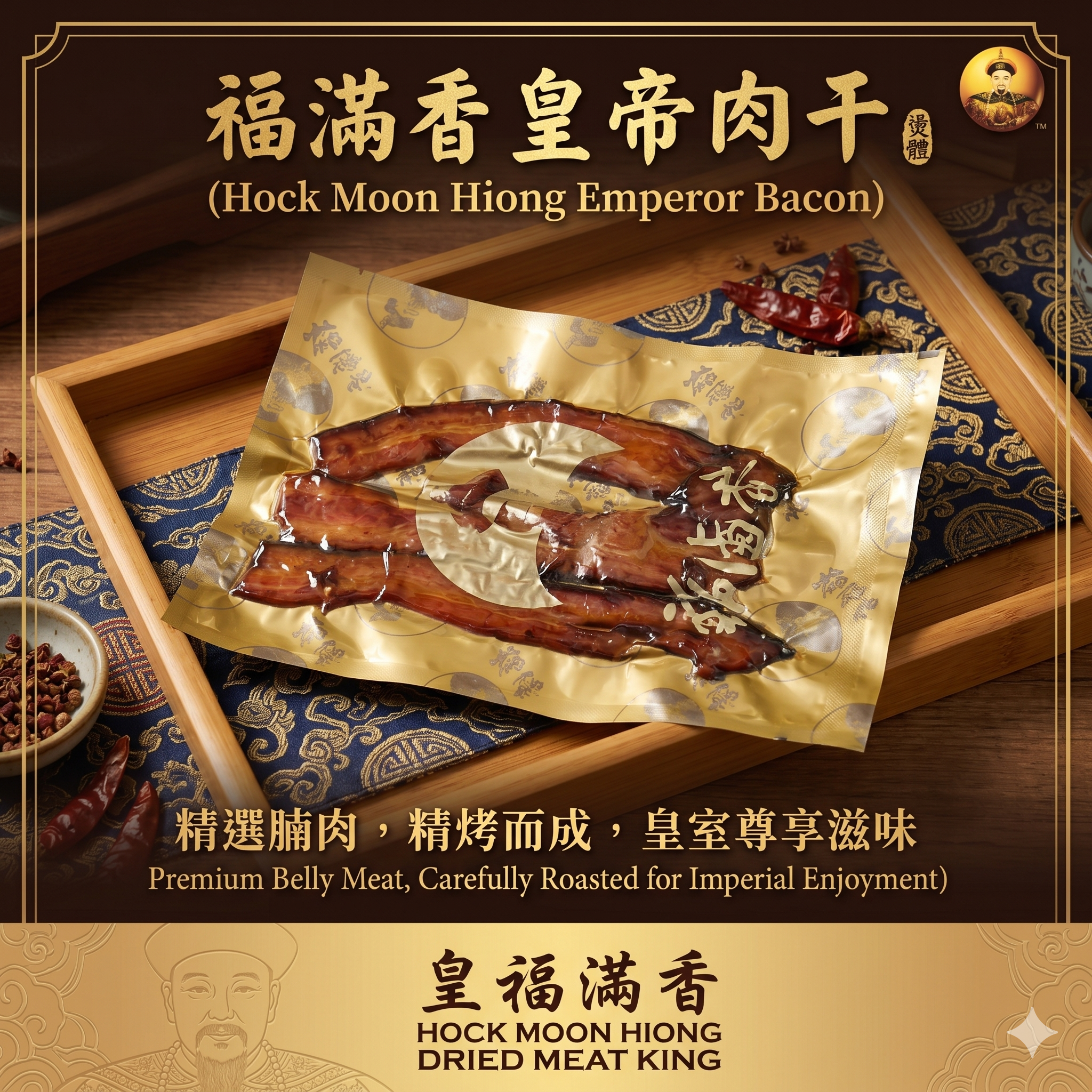 【直播】LX0427900 福滿香 馬來西亞皇帝級腩肉王 （炭燒蜜汁） 肉乾