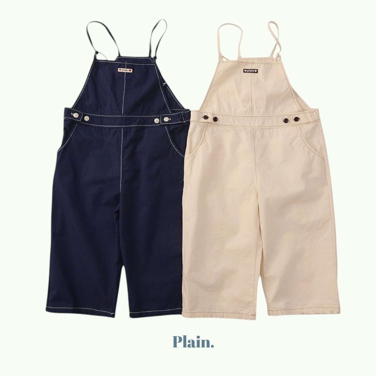 PLAIN 輕盈感寬鬆吊帶褲