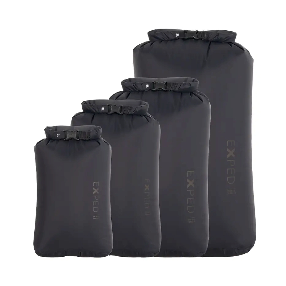 EXPED  Drybag Versa set-black 黑色 防水袋組 64048 (3公升、5公升、8公升、13公升) [HappyOutdoor]