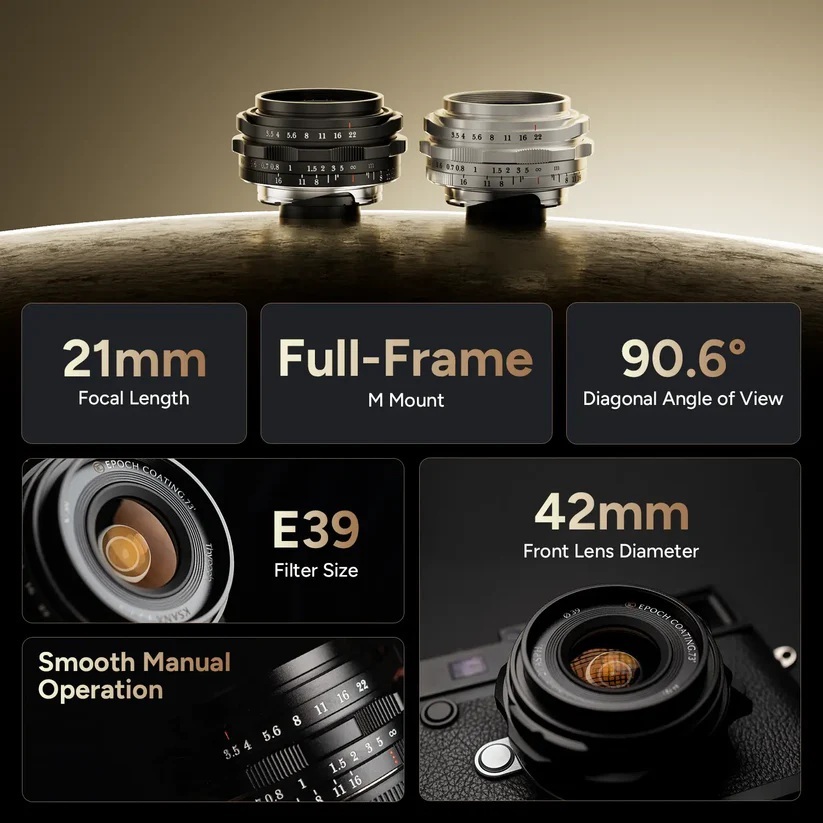 Thypoch Ksana 21mm f3.5 Full-Frame for M-Mount Cameras