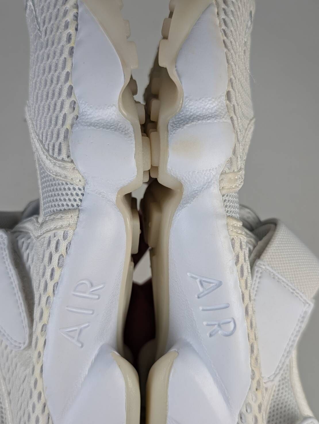 微瑕疵-左右鞋面、鞋底泛黃 848386-100/9 W NIKE AIR RIFT BR 忍者鞋 白色