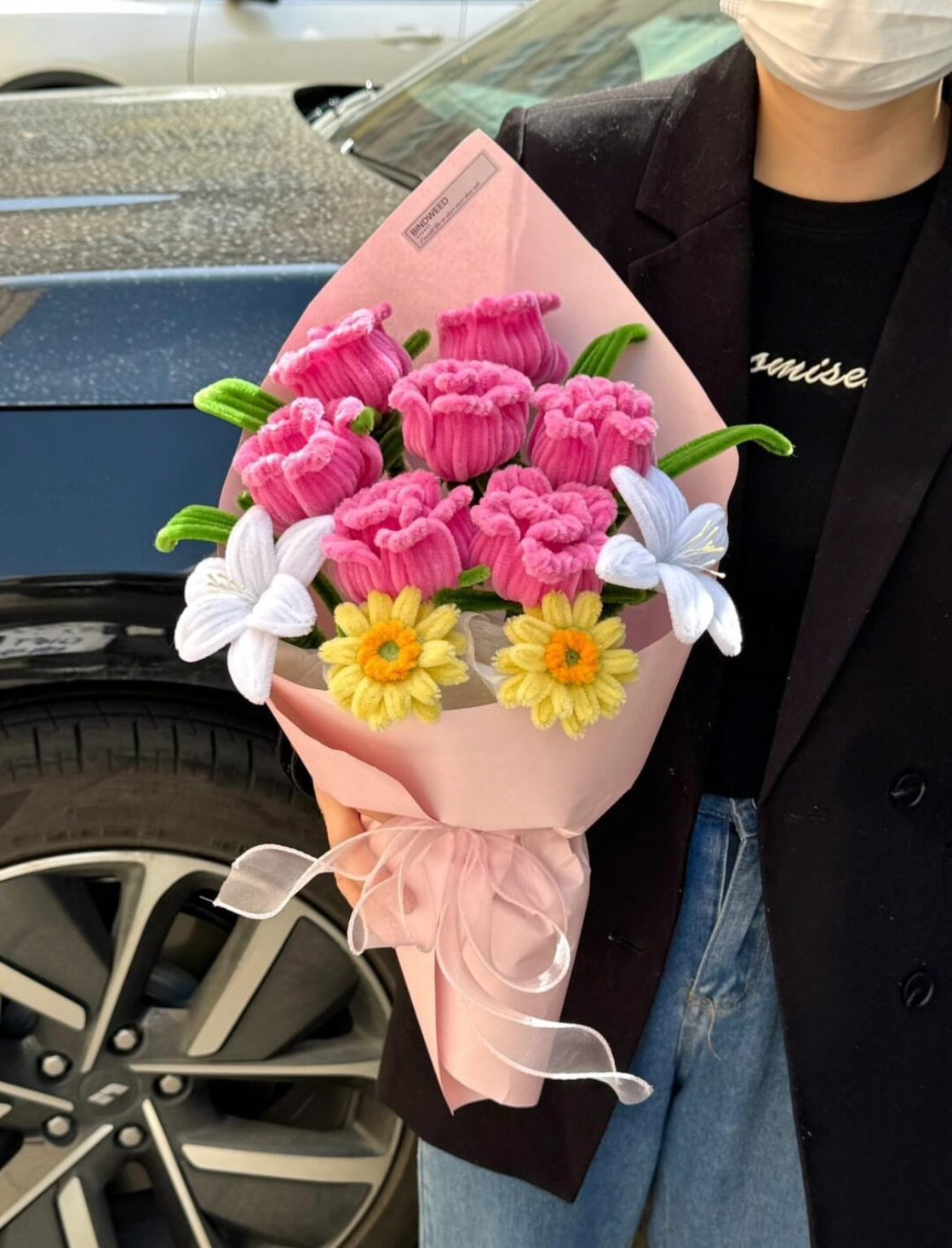 日本正版 廣志送美伢的花生日禮物 玫瑰花束 情人節禮物