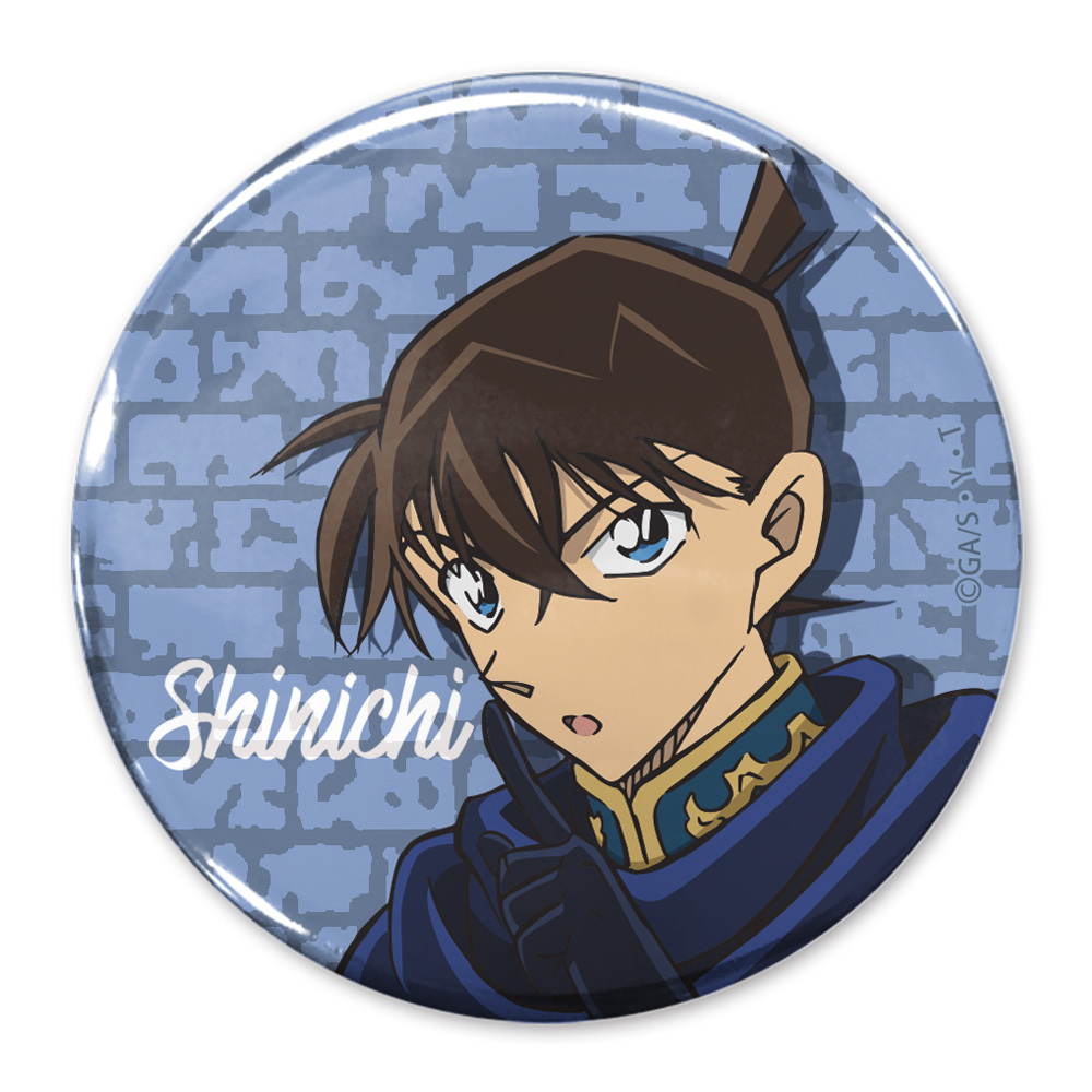 工藤新一 65mm缶ﾊﾞｯｼﾞ 黒衣の騎士Ver. COSPA 051826