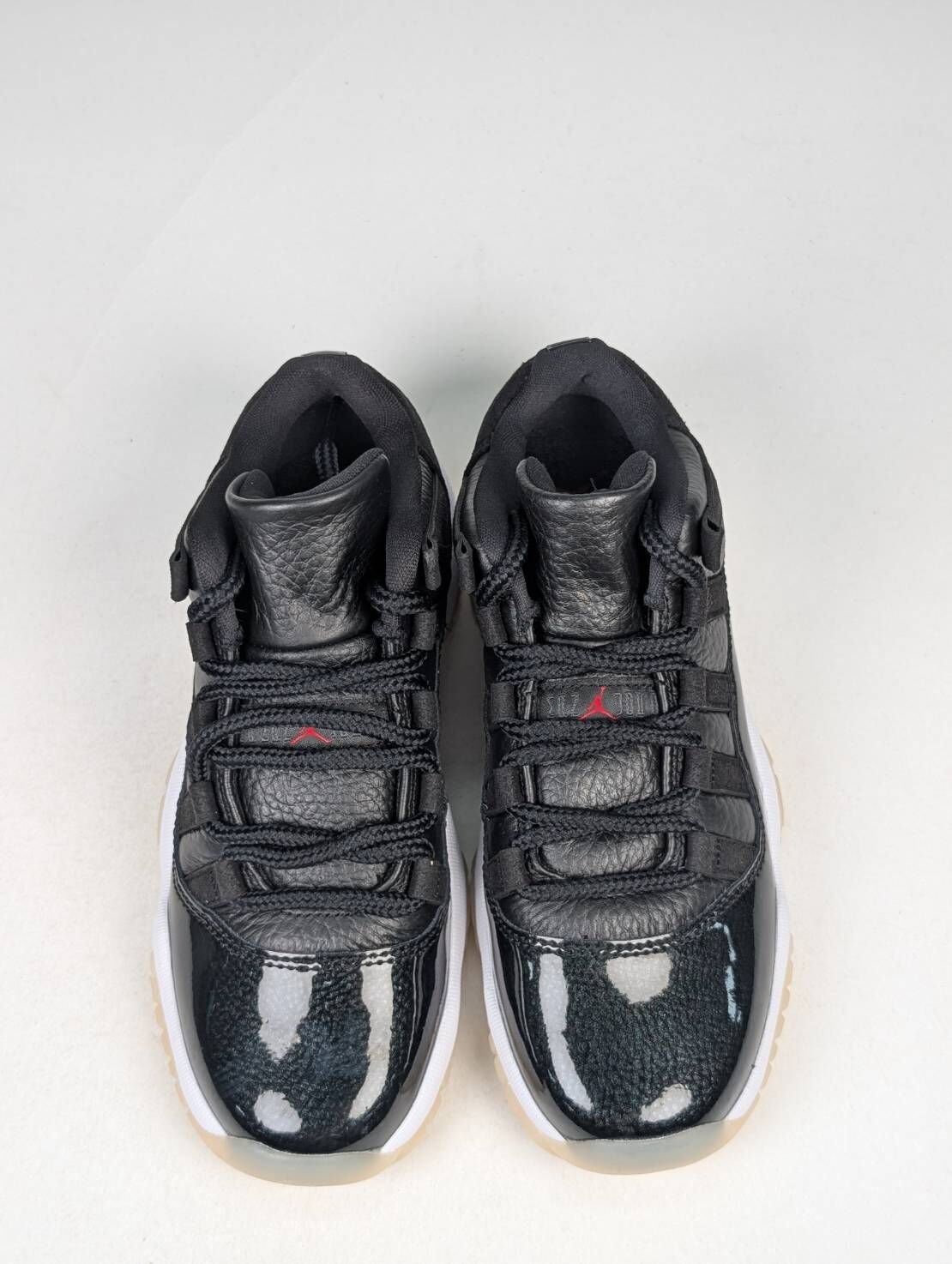 微瑕疵-左右腳鞋底泛黃&鞋內標發黴 528896-001/4.5Y Air Jordan 11 Low GS " 72-10 " 經典 籃球鞋 女款