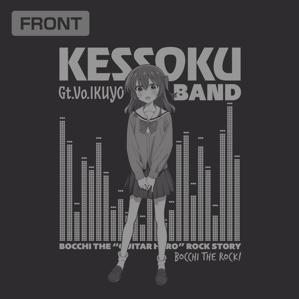 喜多郁代 袖ﾘﾌﾞﾛﾝｸﾞｽﾘｰﾌﾞTｼｬﾂ/BLACK COSPA 051826