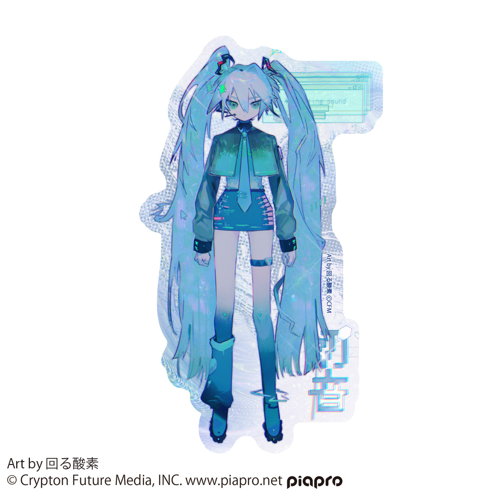 初音ﾐｸ 屋外対応ｽﾃｯｶｰ 回る酸素 Ver. COSPA 051826