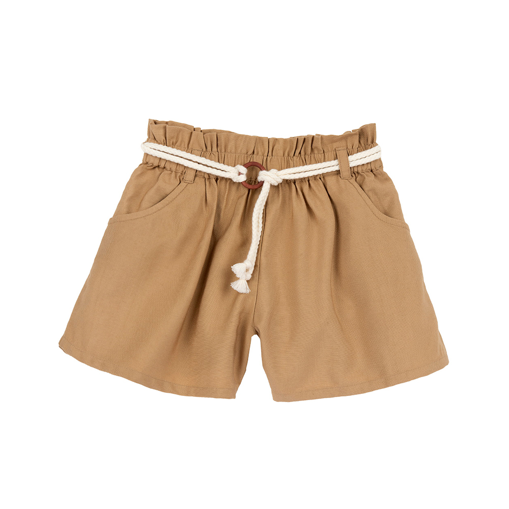 熱帶島嶼-附繩索腰帶褲裙