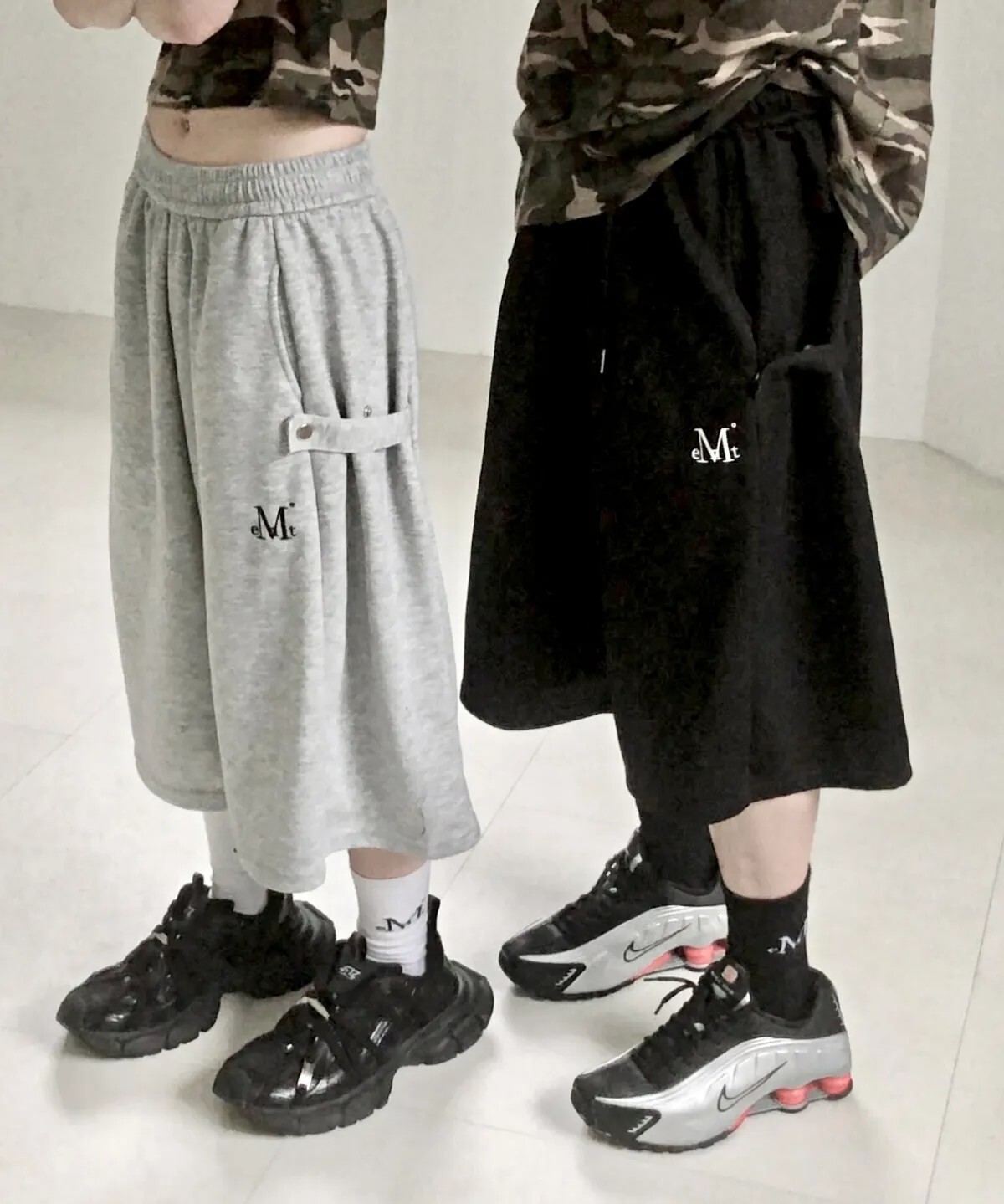 【OWN】MUCENT 休閒 棉褲 百慕達 運動褲 抽繩 側扣 短褲 五分褲 七分褲 單一尺寸 不分男女 刺繡 黑色 灰色 咖啡色