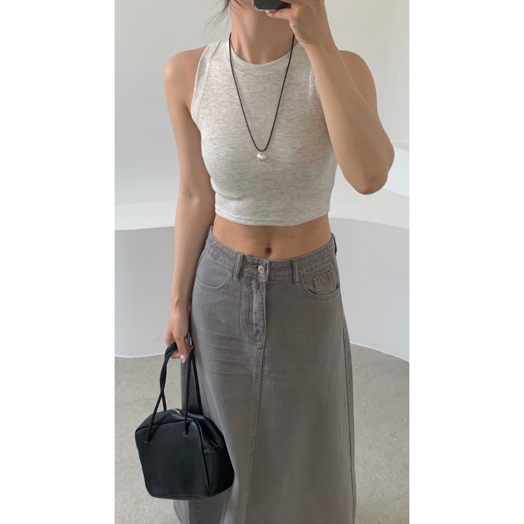 現貨【imfine】日常感 水洗中長裙 #4537