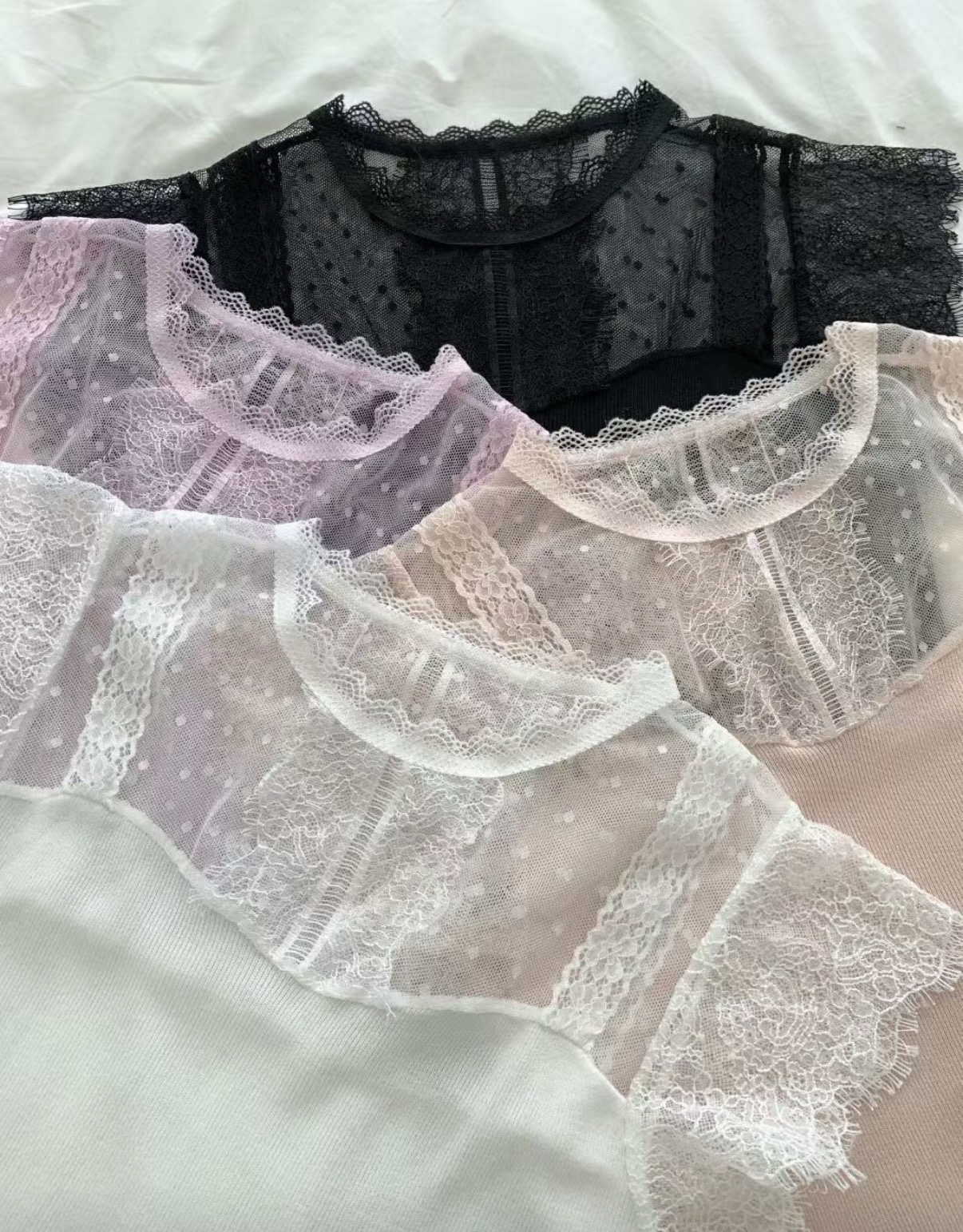 小點點Lace knit Blouse 🎀✨