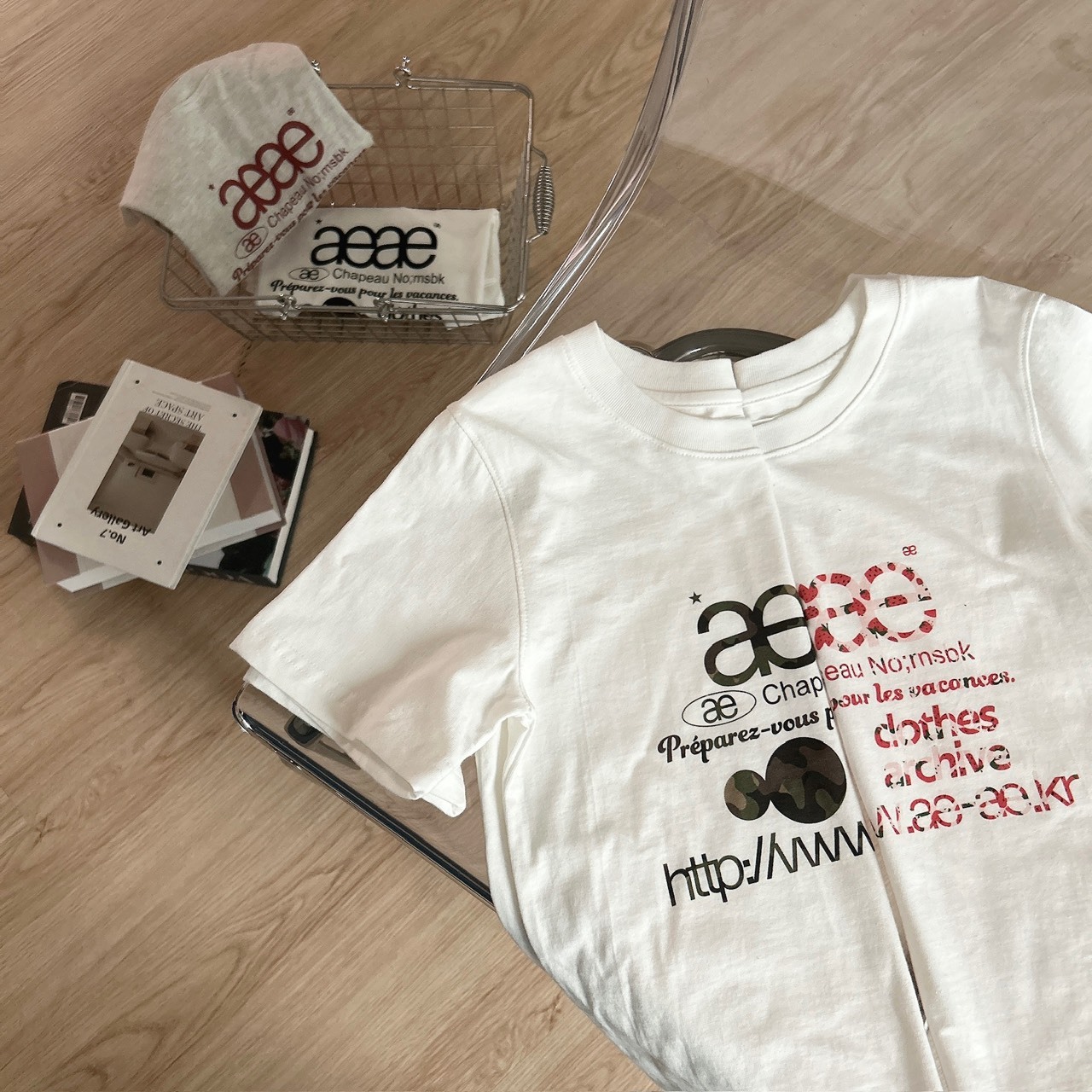 （現貨）韓牌 aeae WEB LOGO 草莓 迷彩 短T 特殊字體款 AE45SWTS004