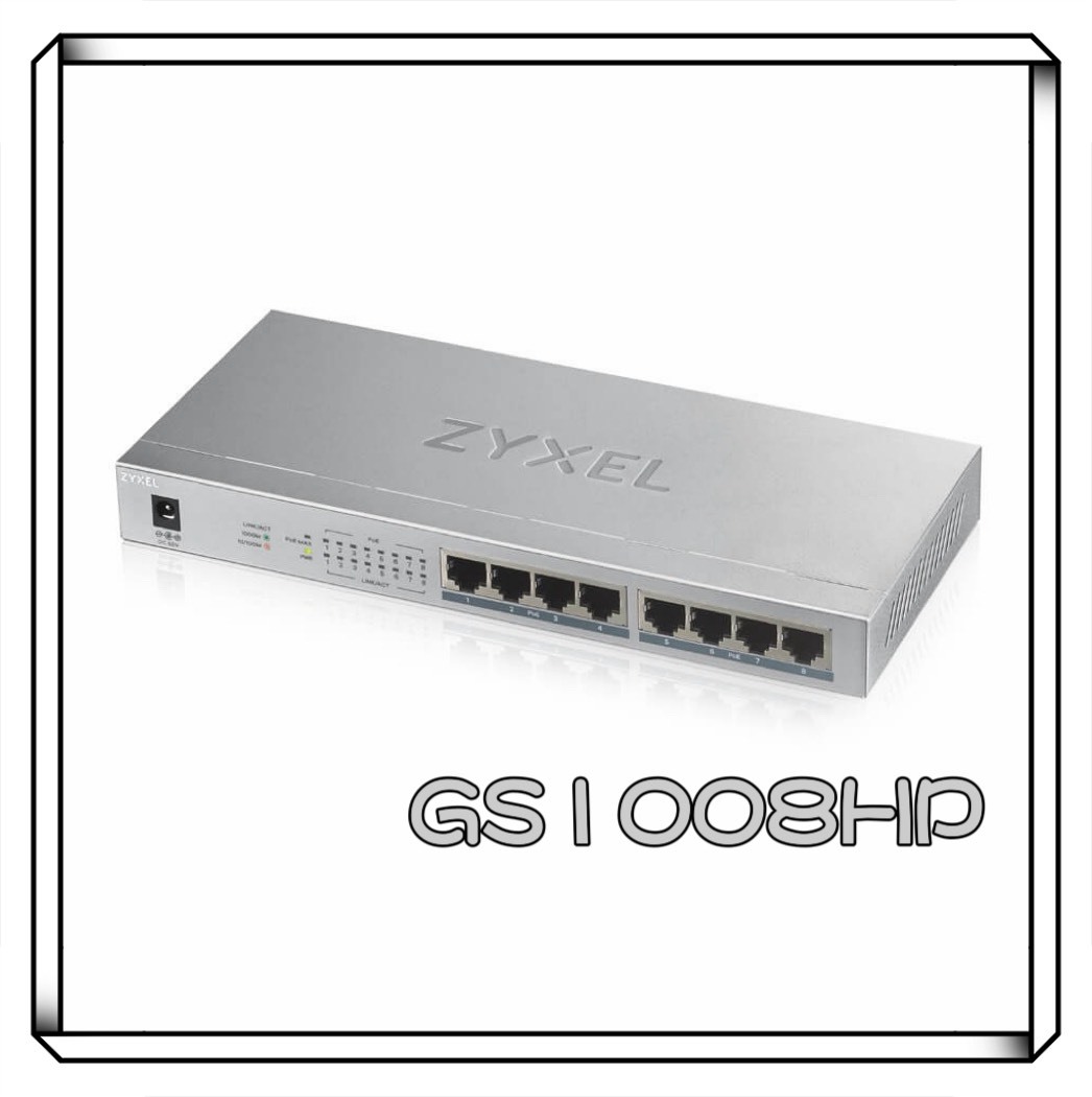 Zyxel 合勤 GS1008HP 無網管型 8埠 Gigabit PoE 交換器