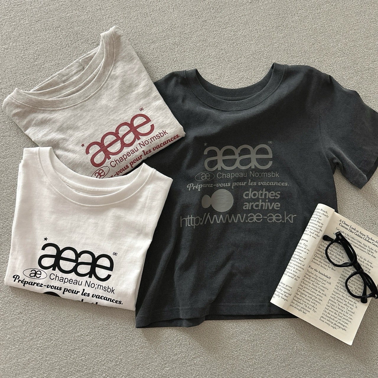 （現貨）韓牌 aeae WEB LOGO 短版 短T 基本款 AE45SWTS001