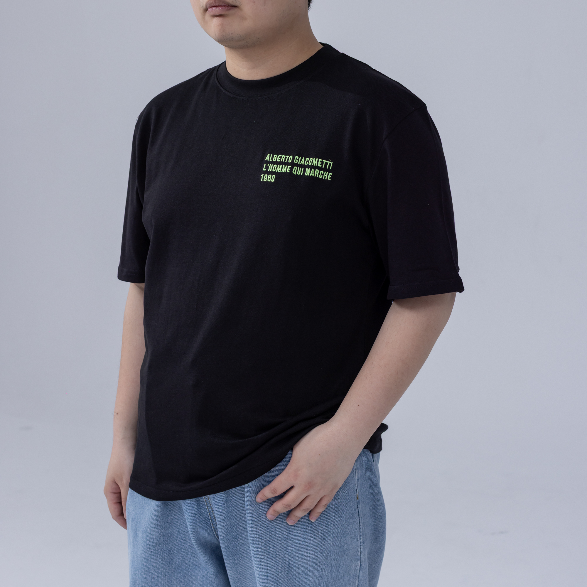 藝術T恤｜賈科梅蒂《行走的人》黑