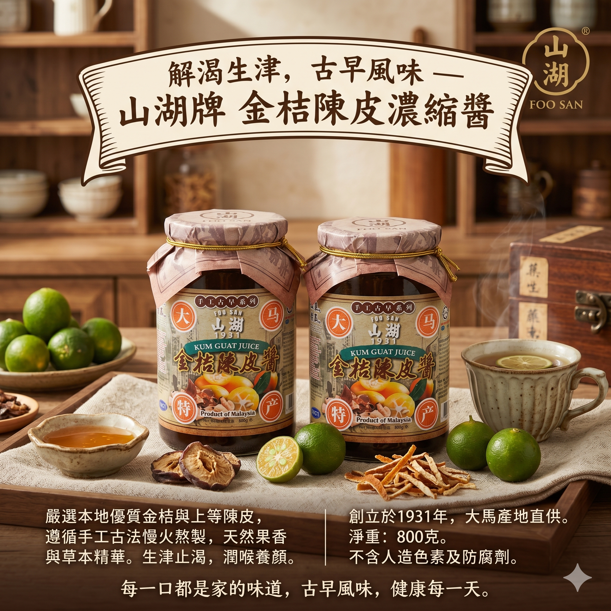 【直播】LX0427812 山湖牌 陳皮金桔潤喉蜜