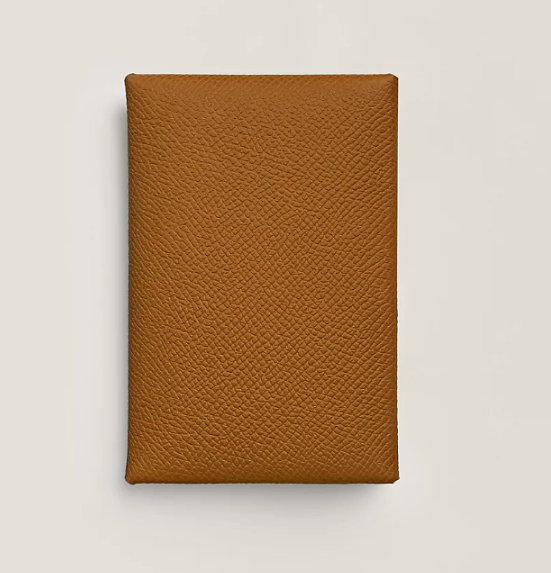 LYS01647 Hermes Calvi Duo Compact Card Holder - Gold