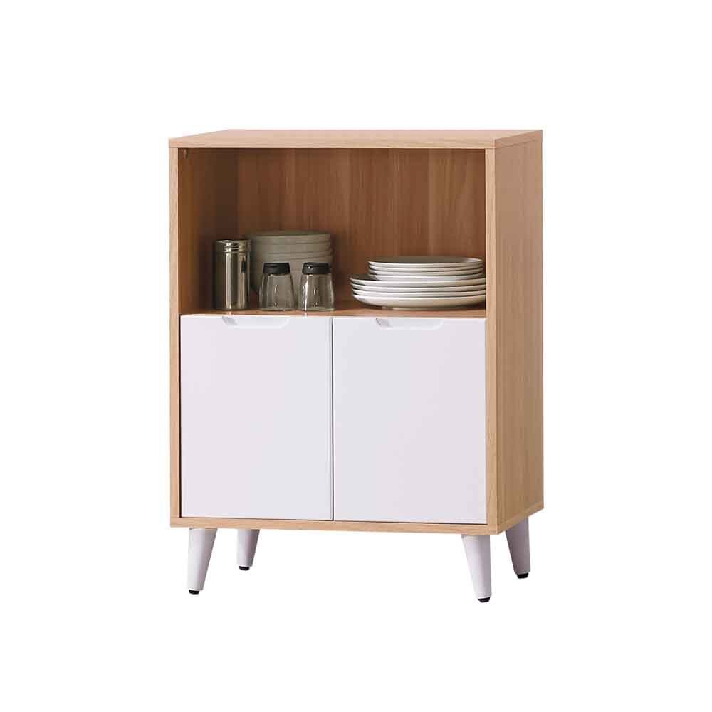 柏蒂家居-尹恩特北歐風2尺二門收納餐櫃/碗盤置物櫃/電器櫃/置物矮櫃