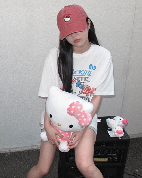 🇰🇷RAIVE X SANRIO HELLO KITTY Embroidery Cap 三麗鷗 凱蒂貓 水洗 棒球帽 老帽 / 預購