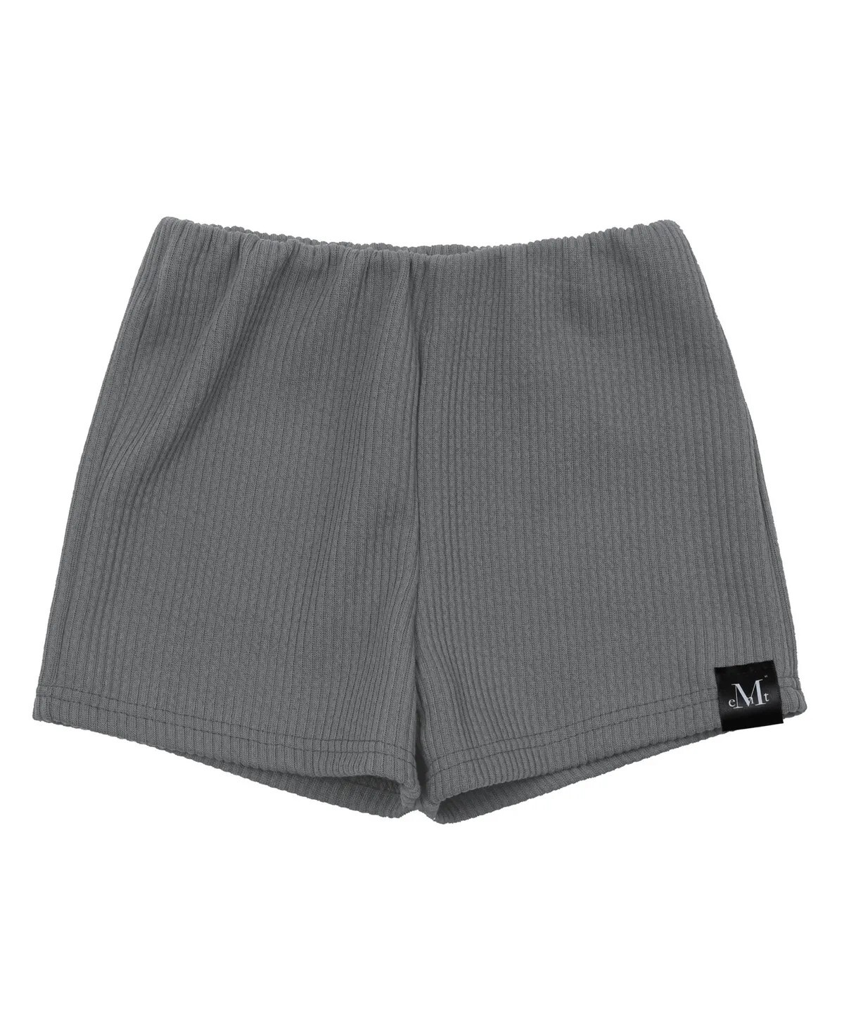 【OWN】MUCENT 休閒 螺紋 針織 修身 短褲 單一尺寸 女款 小LOGO 黑色 白色 灰色 咖啡色