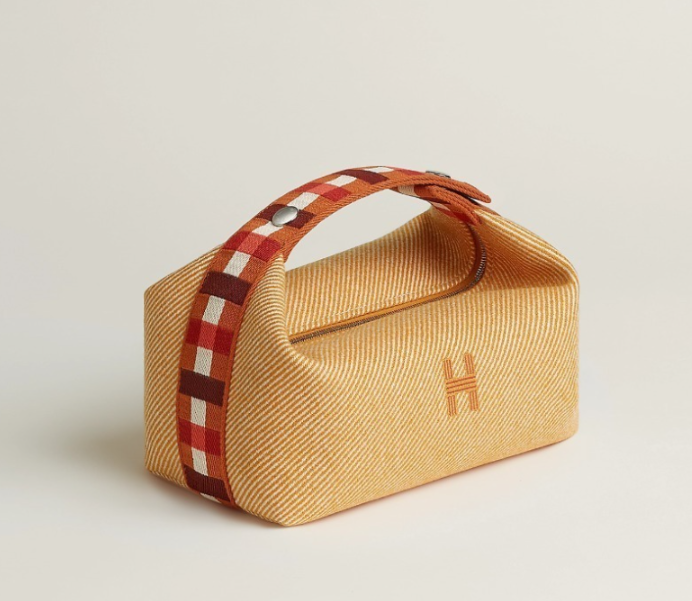 LYS01649 Hermes Bride-a-Brac au Carre case, large model - fauve