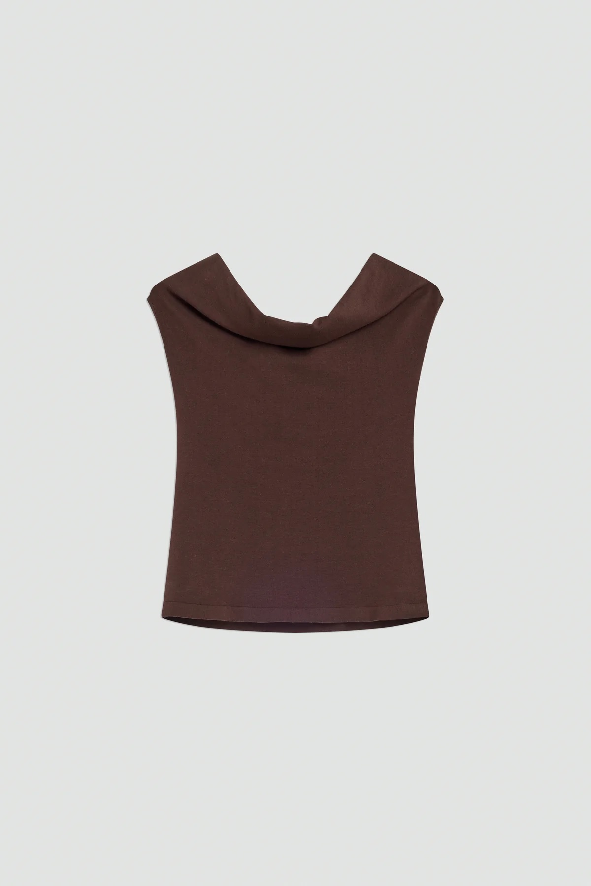 Semicouture 平口短上衣(深咖)