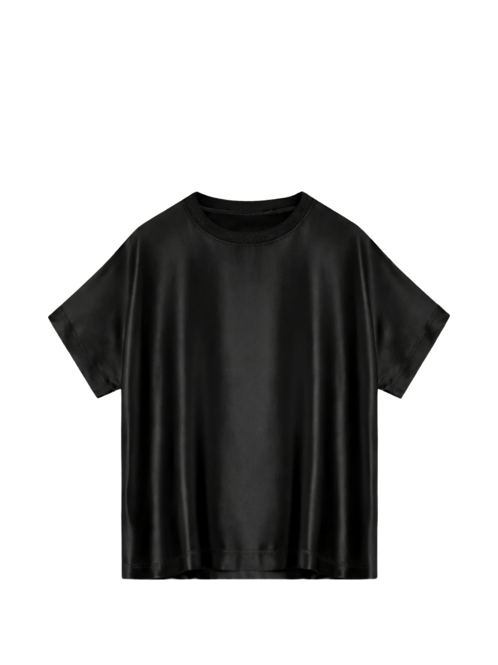 Semicouture 圓領絲上衣(黑)