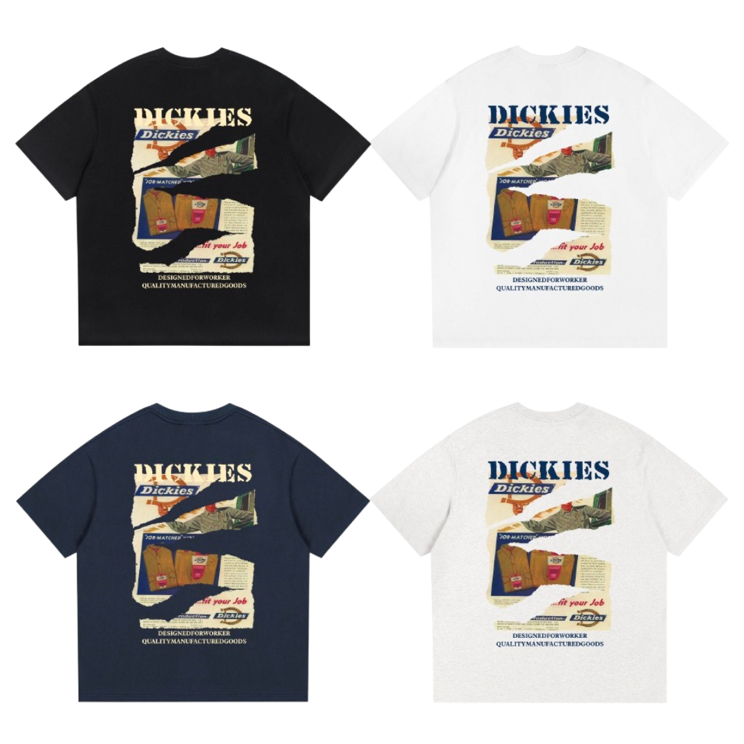 『預購商品』Dickies 美式復古舊報紙 寬鬆短踢 DKU262NKTJ71