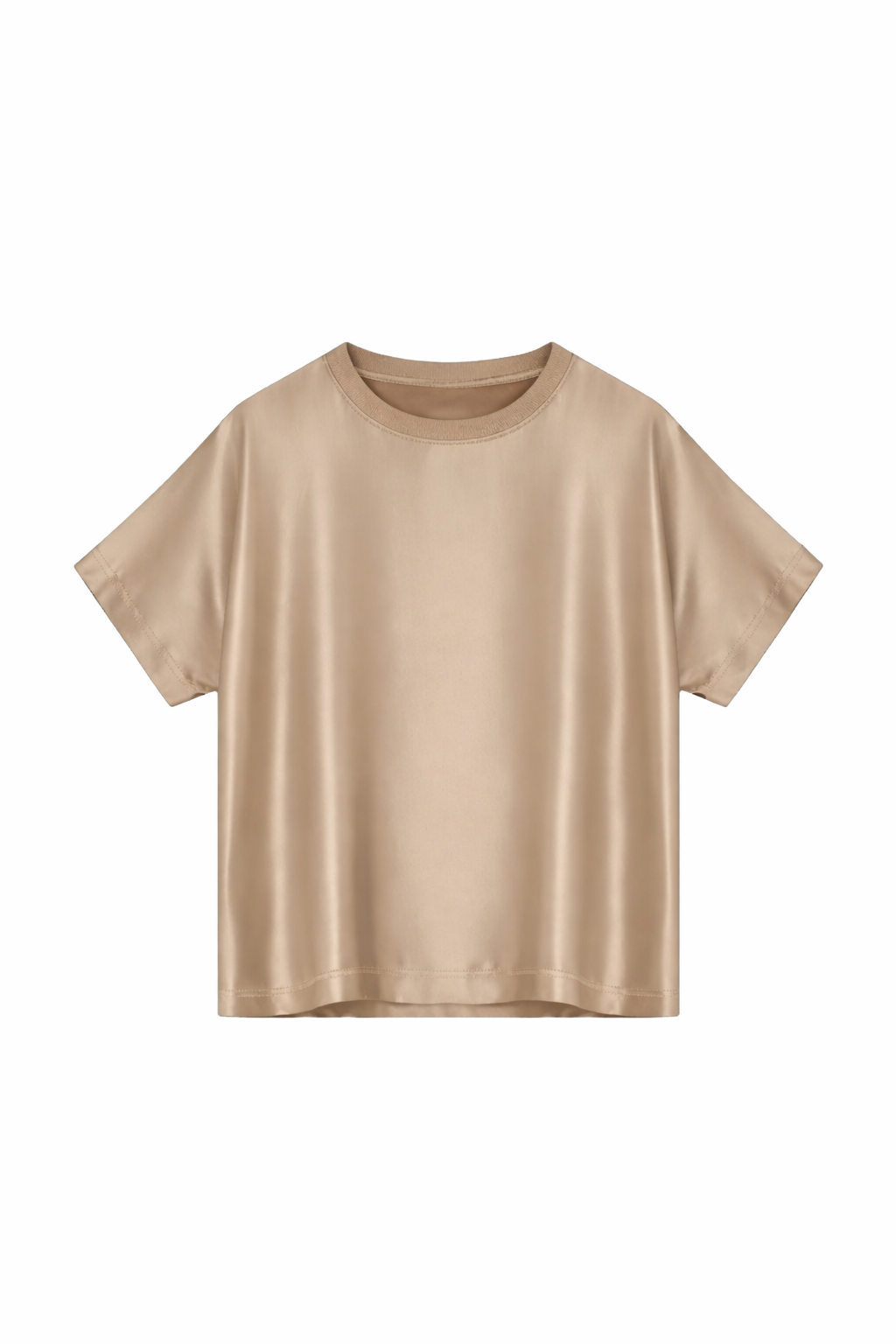 Semicouture 圓領絲上衣(沙色)