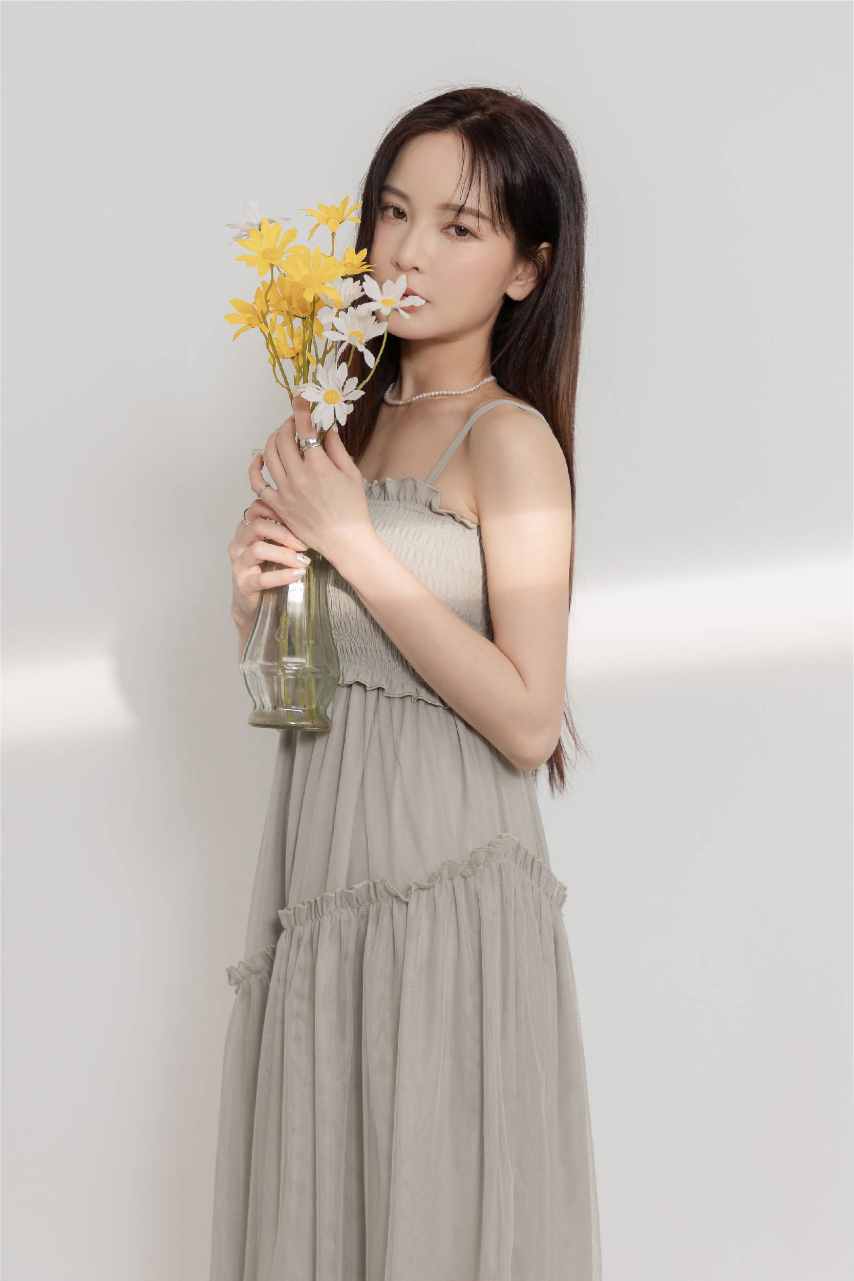 法式壓縐縮腰修身洋裝